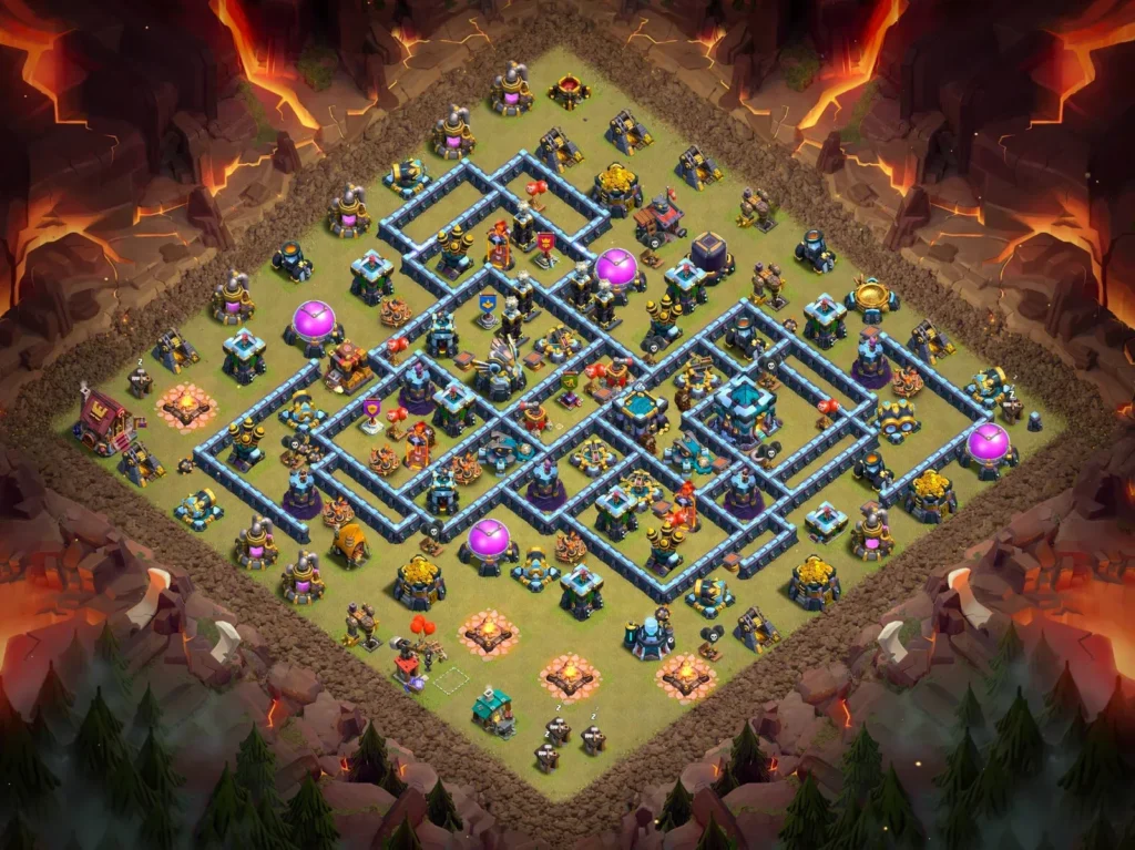 TH13 Anti-3 Star War Base with Asymmetric Core – Competitive CWL Layout 2026