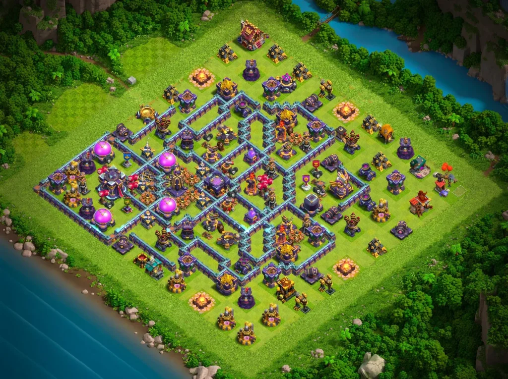 TH15 Ranked Base: Anti-3 Star Asymmetrical Compartment Layout
