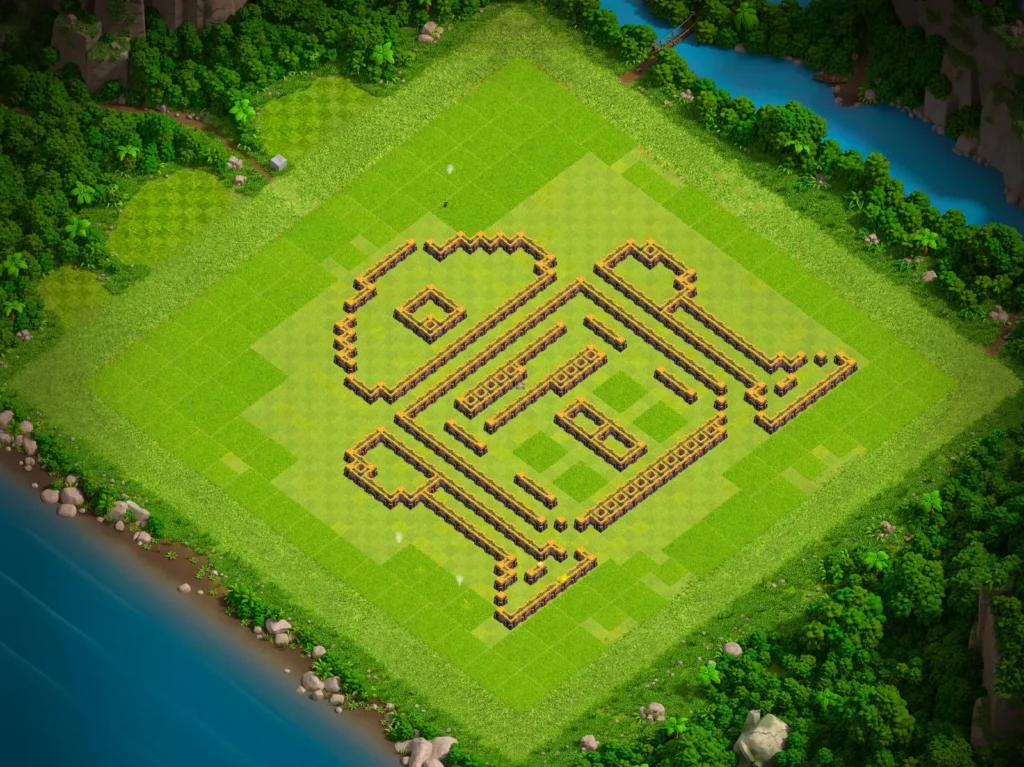 TH14 R2-D2 Art Base Design | Creative Clash of Clans Funny Troll Layout