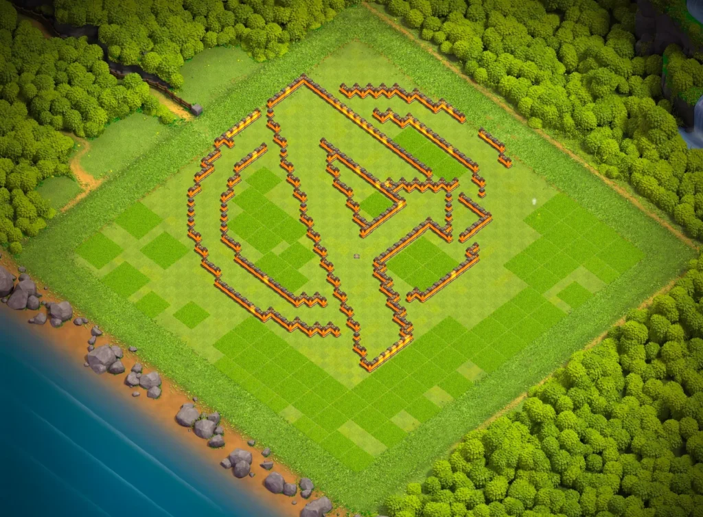 TH10 Mute Symbol Art Base Design | Creative Clash of Clans Troll Layout