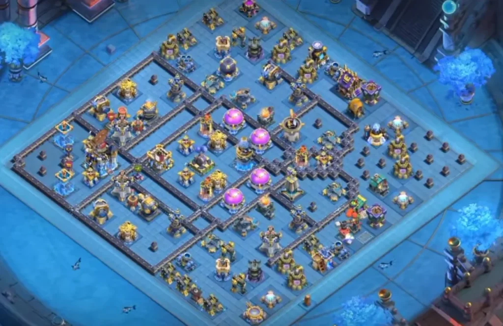 TH18 Anti-Air Base: Asymmetric Decentralized Compartment Air Defense Layout