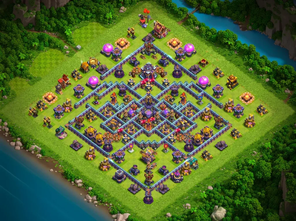 TH15 Ranked Base: Anti-3 Star Concentric Ring Layout