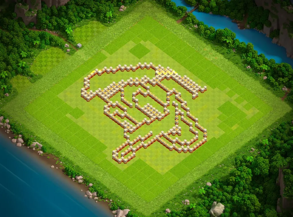 TH16 Donald Duck Art Base Design | Creative Clash of Clans Layout