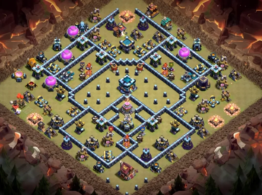 TH13 Ranked Base with Cake-A-Pult — Anti 2 Star Isolated Blocker Box Town Hall Clashiversary Layout (August 2026) + Copy Link