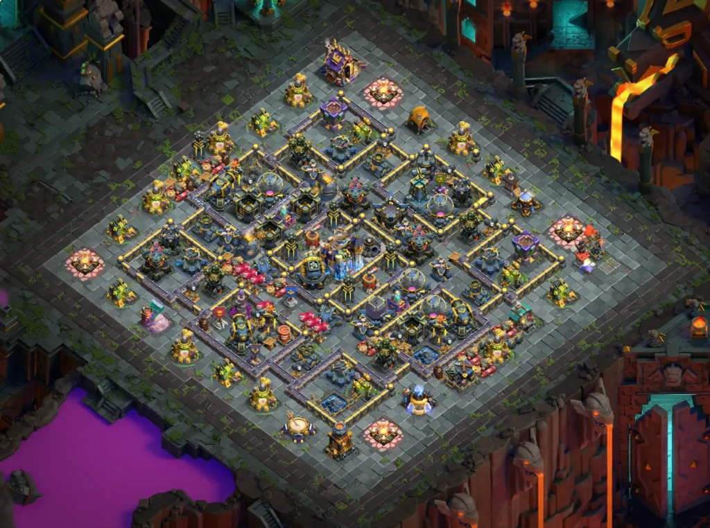 TH18 Farming Base: Asymmetric Diamond Compartment Layout