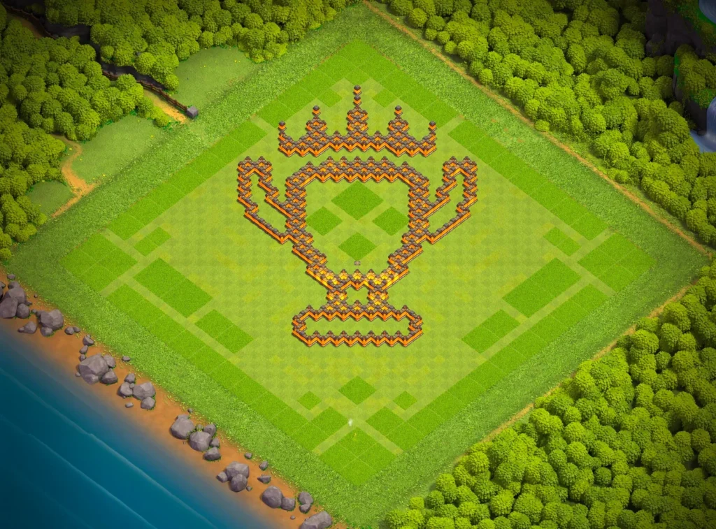 TH10 Trophy Art Base Design | Epic Clash of Clans Funny Troll Layout