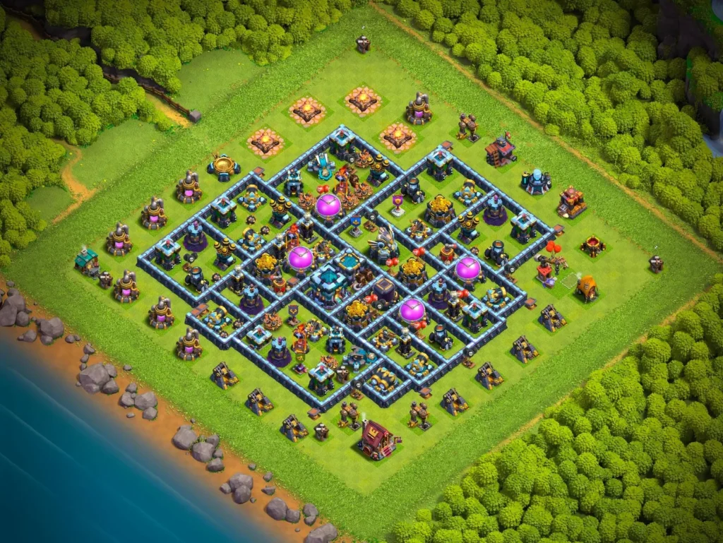 TH13 Farming Base: Asymmetric Stepped Compartment Layout