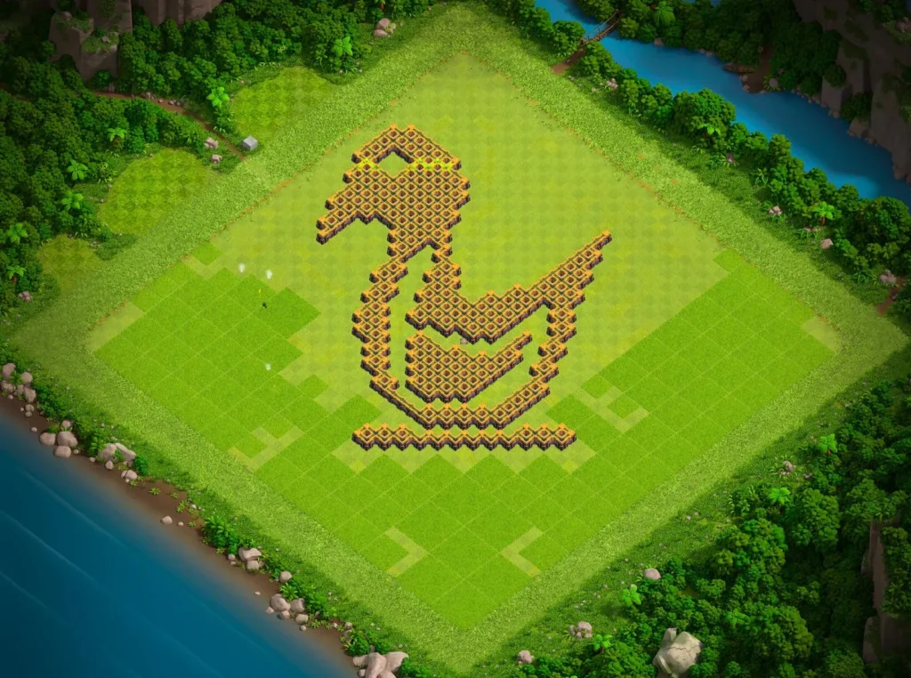 TH14 Duck Art Base Design | Creative Clash of Clans Funny Troll Layout