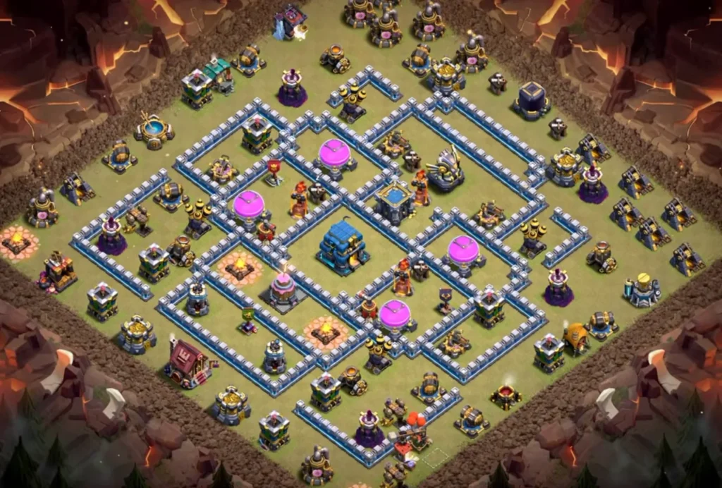 TH12 War Base with Cake-A-Pult — Anti 3 Star CWL Nested Diamond Ring Clashiversary Crafted Defense Layout (August 2026) + Copy Link
