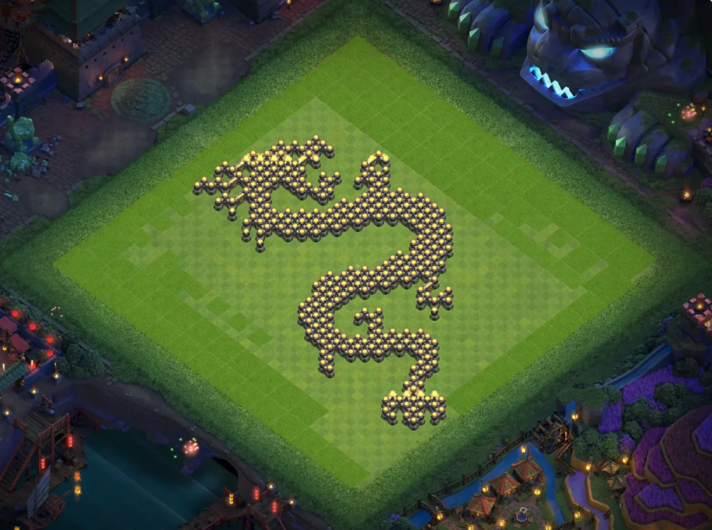 TH17 Funny Art-Base: Majestic Dragon Wall Design