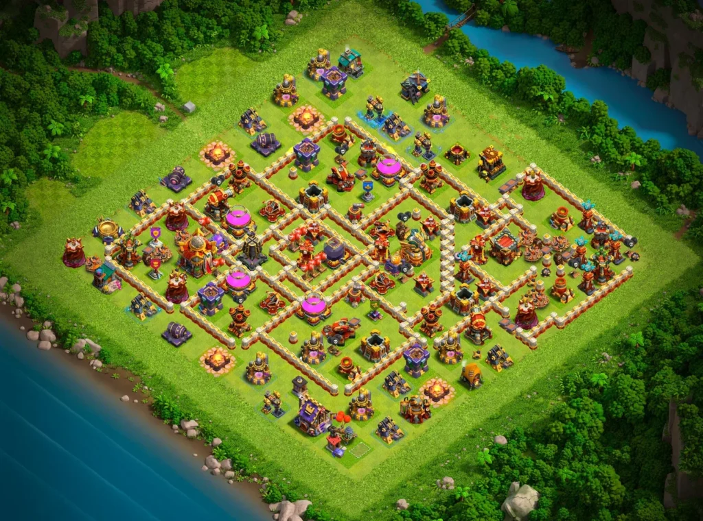 TH16 Farming Base: Optimized Resource Protection Layout