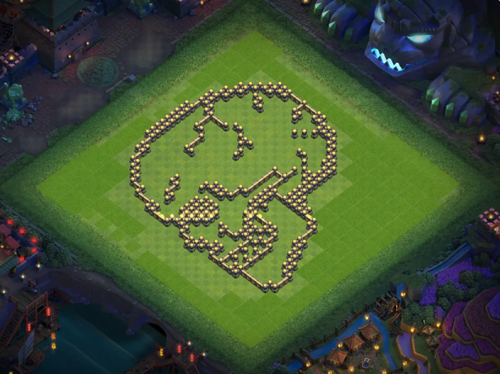 TH17 Funny Art-Base: Thinking Skull Silhouette Design