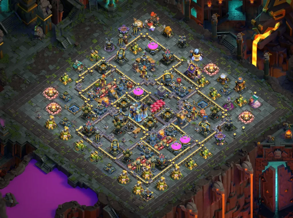 TH18 Farming Base: Asymmetric Concentric Core Layout