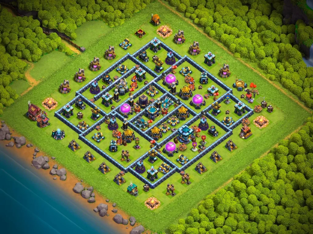 TH13 Farming Base: Asymmetric Quadrant Partition Layout