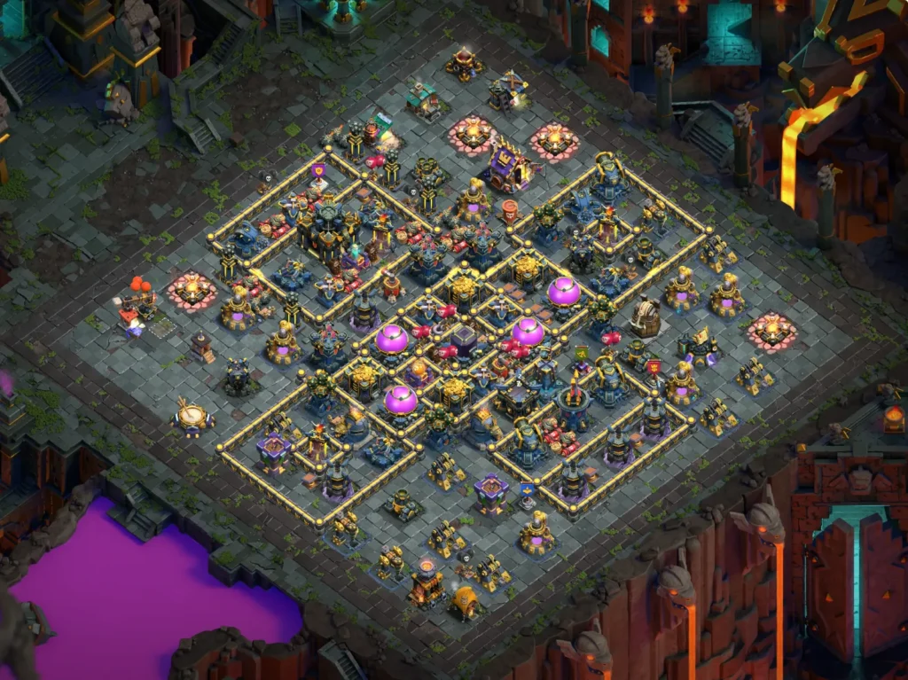 TH17 Farming Base: Segmented Square Compartment Layout