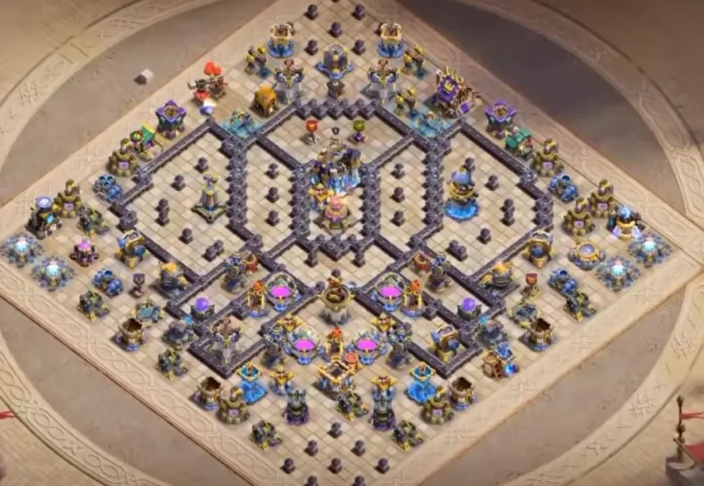 TH18 Ranked Base with Cake-A-Pult — Anti Ground / Anti Root Rider Open Hexagon Core Clashiversary Layout (August 2026) + Copy Link