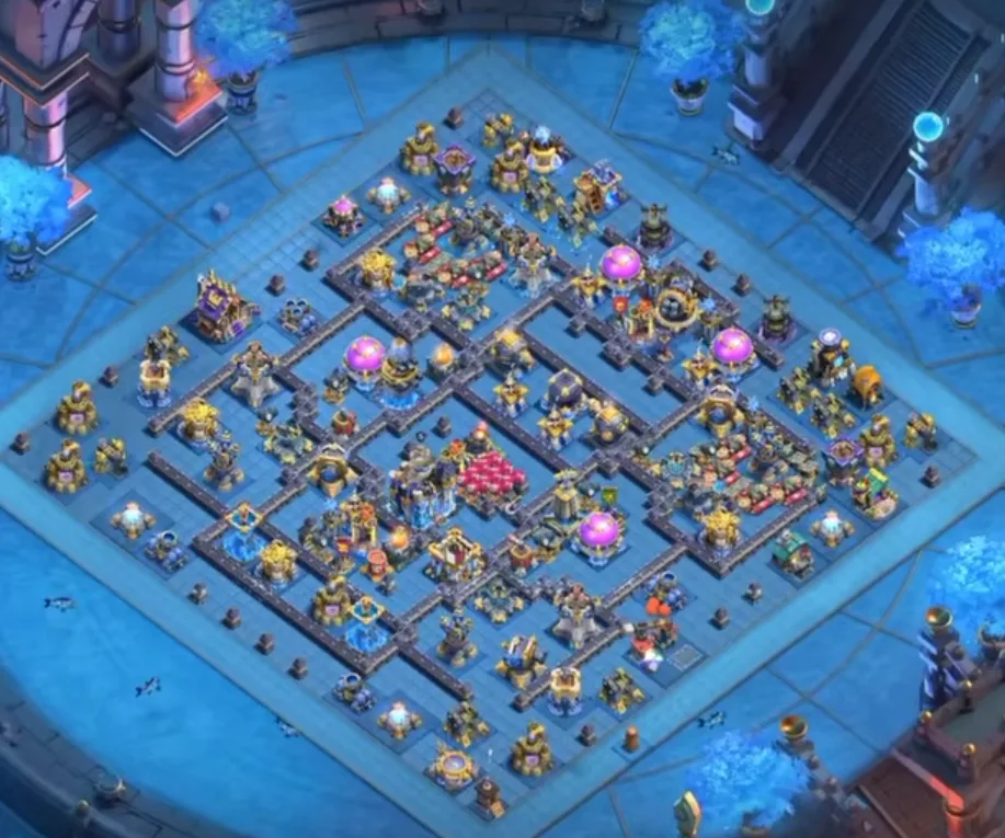 TH18 Anti-Air Base: Asymmetric Multi-Zone Compartment Air Defense Layout