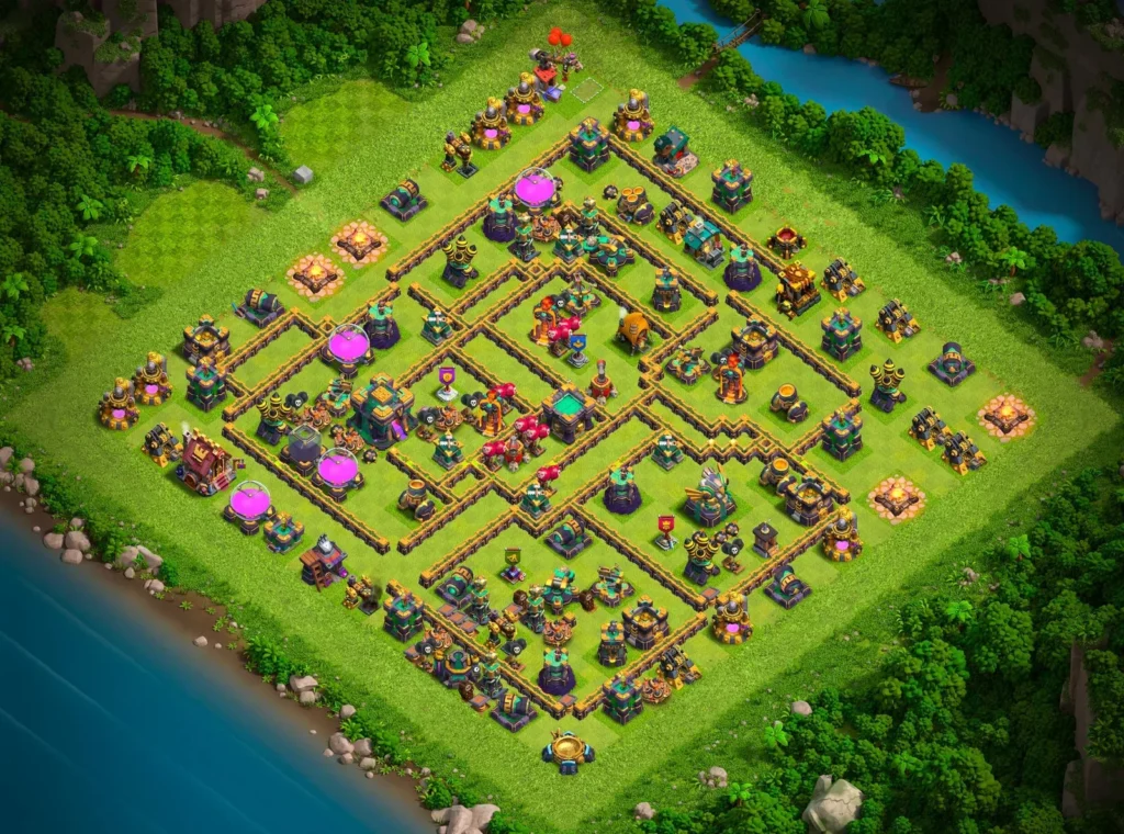 TH14 Ranked Base: Anti-3 Star Asymmetrical Compartment Layout