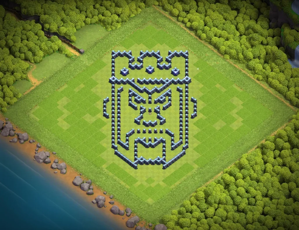 TH13 Barbarian King Art Base Design | Creative Clash of Clans Funny Troll Layout