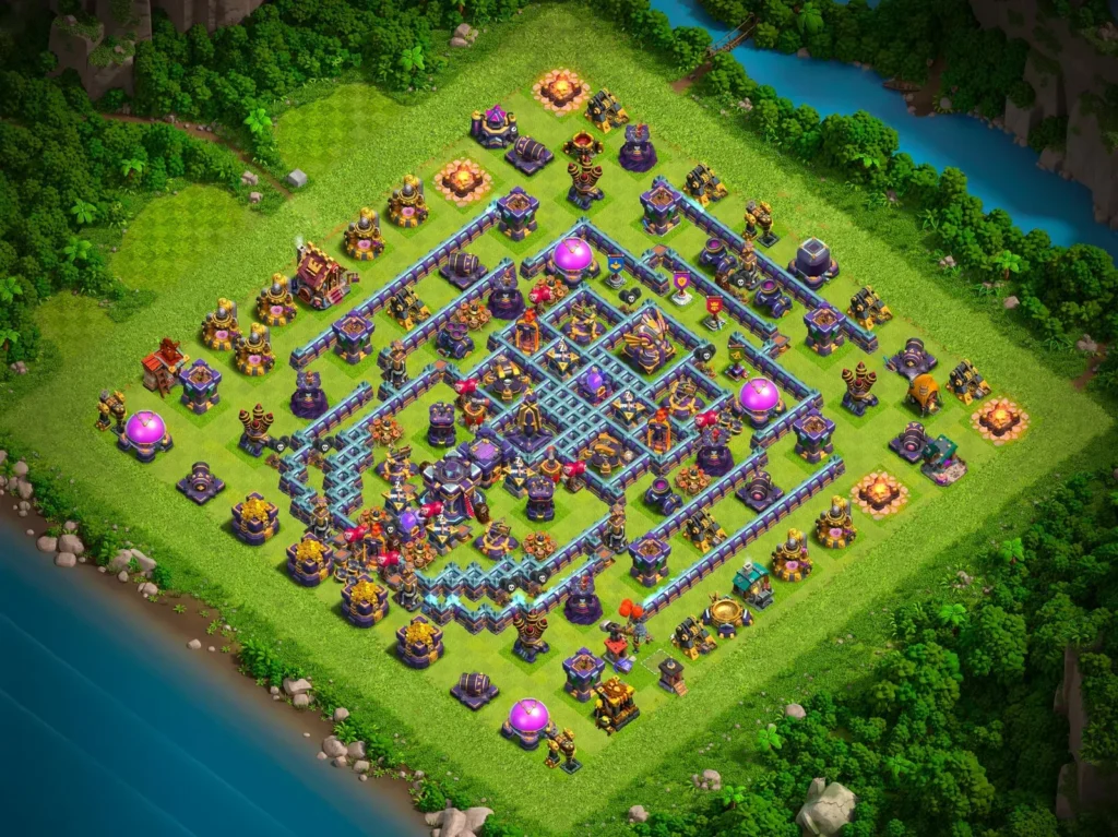 TH15 Ranked Base: Anti-3 Star Asymmetrical Compartment Layout
