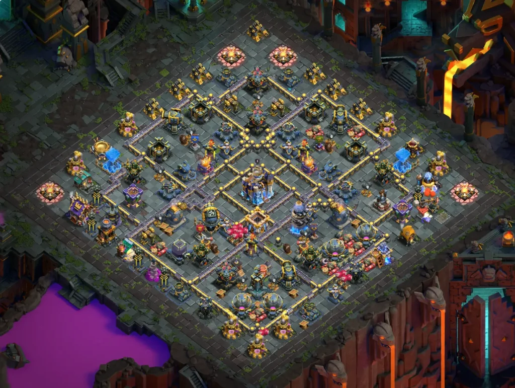 TH18 Farming Base: Diamond Lattice Compartment Layout