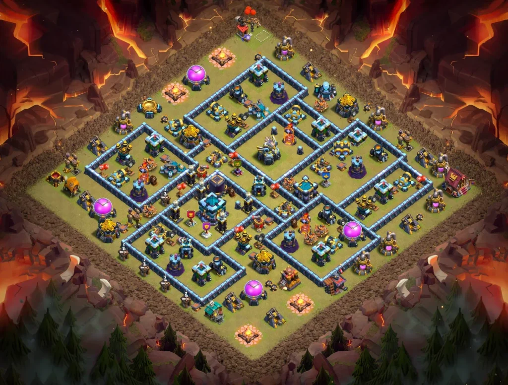 TH13 Anti-3 Star War Base with Centralized Core – Pro CWL Layout 2026