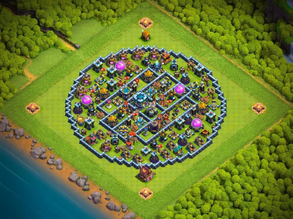 TH13 Farming Base: Symmetric Circular Ring Compartment Layout