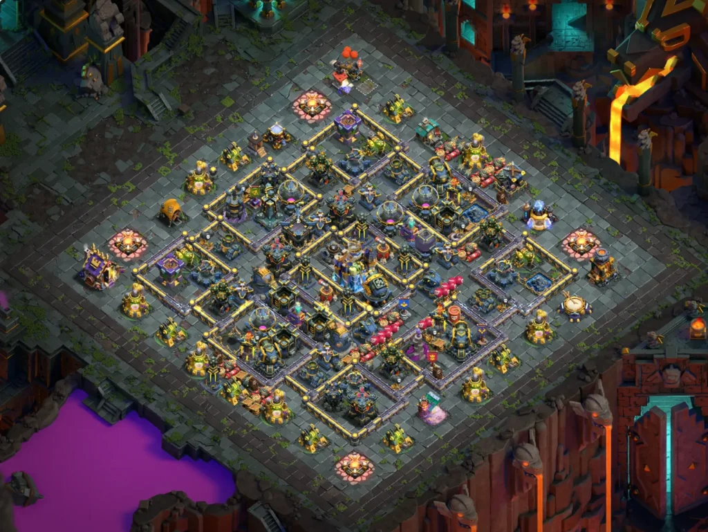 TH18 Farming Base: Asymmetric Stepped Compartment Layout