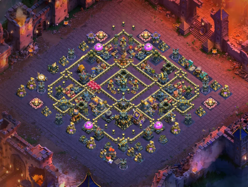 TH17 Ranked Base: Anti-3 Star Core Layout