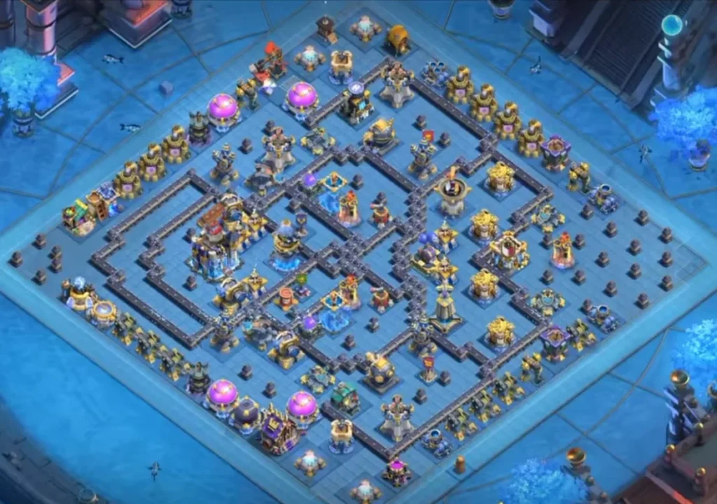 TH18 Anti-Air Base: Asymmetric Diagonal Compartment Air Defense Layout