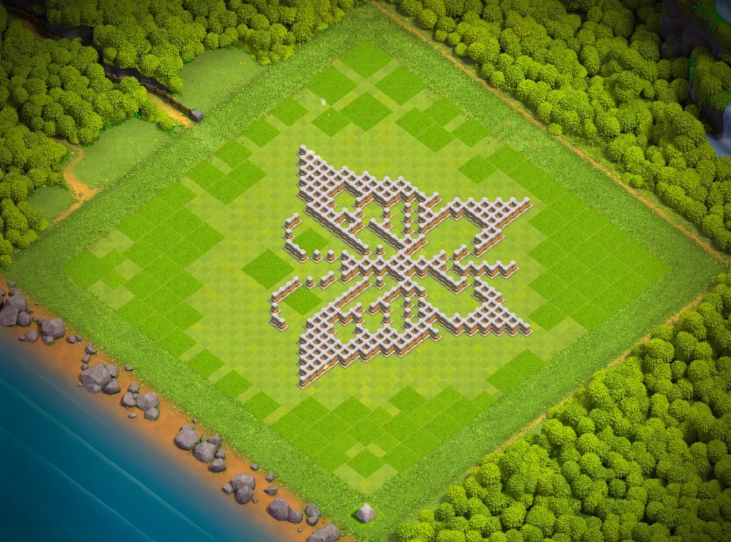 TH11 Butterfly Art Base Design | Creative Clash of Clans Funny Troll Layout