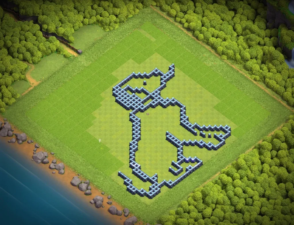 TH13 Character Art Base Design | Creative Clash of Clans Funny Troll Layout