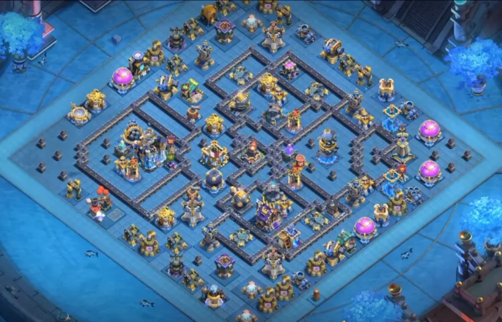 TH18 Anti-Air Base: Asymmetric Offset Compartment Air Defense Layout