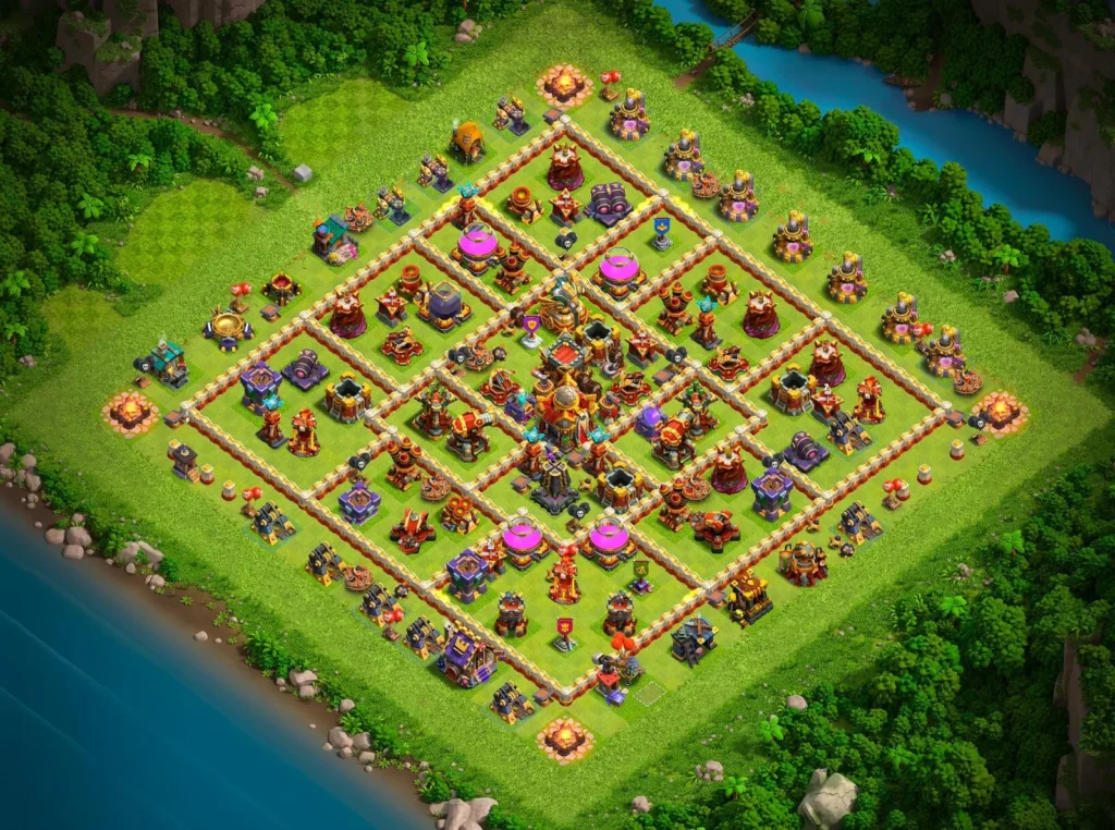 TH16 Farming Base: Balanced Segmented Layout