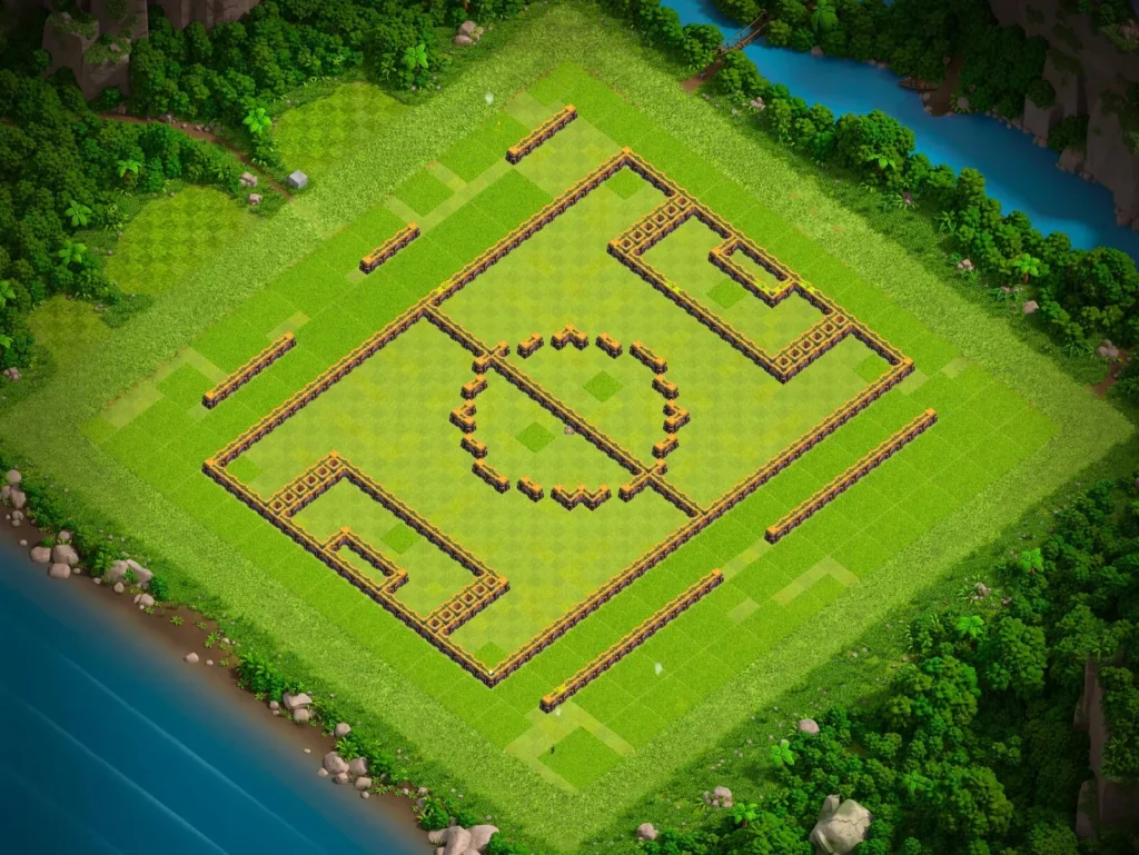 TH14 Soccer Field Art Base Design | Creative Clash of Clans Layout