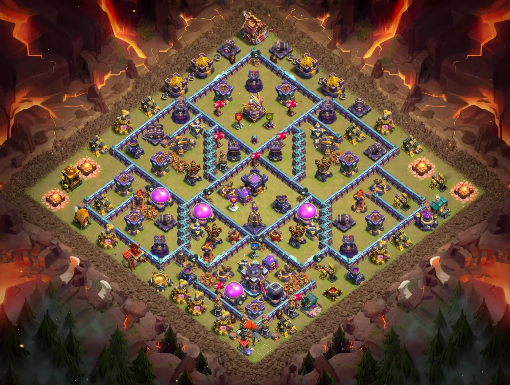 TH15 Anti-3 Star Segregated Diamond Layout for Clan Wars and CWL