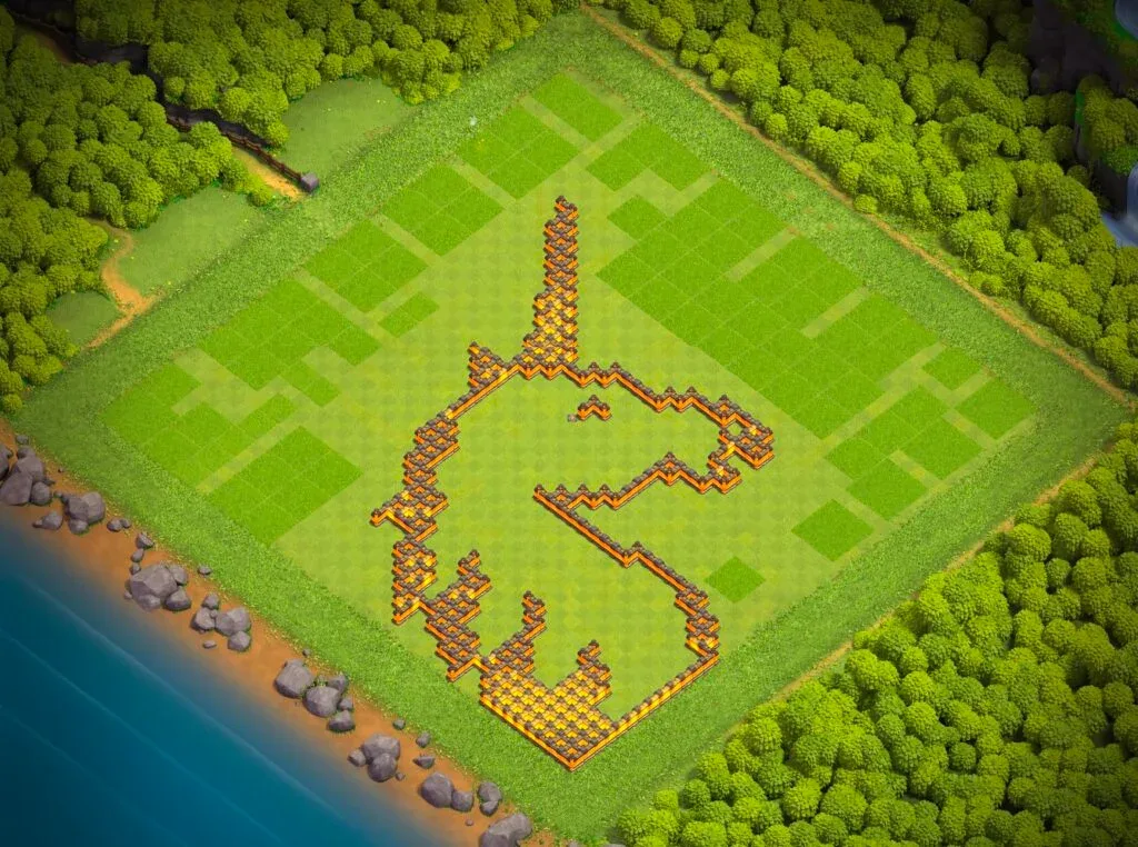 TH10 Unicorn Art Base Design | Magical Clash of Clans Funny Troll Layout