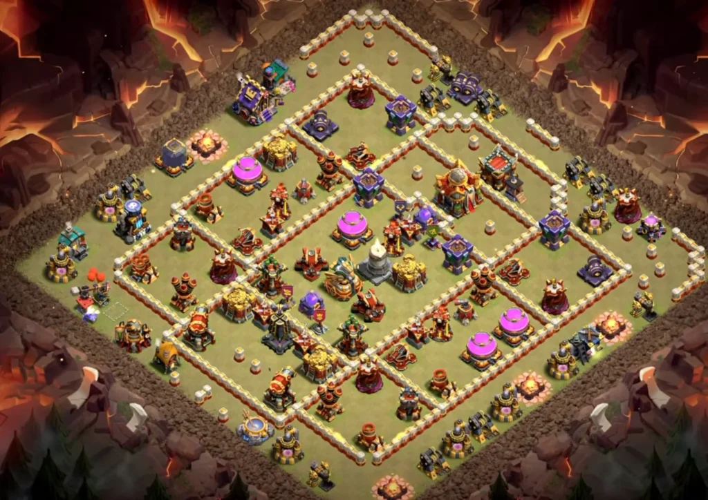 TH16 Ranked Base with Hot Candle — Anti 3 Star Layered Ring Compartment Clashiversary Crafted Defense Layout (August 2026) + Copy Link