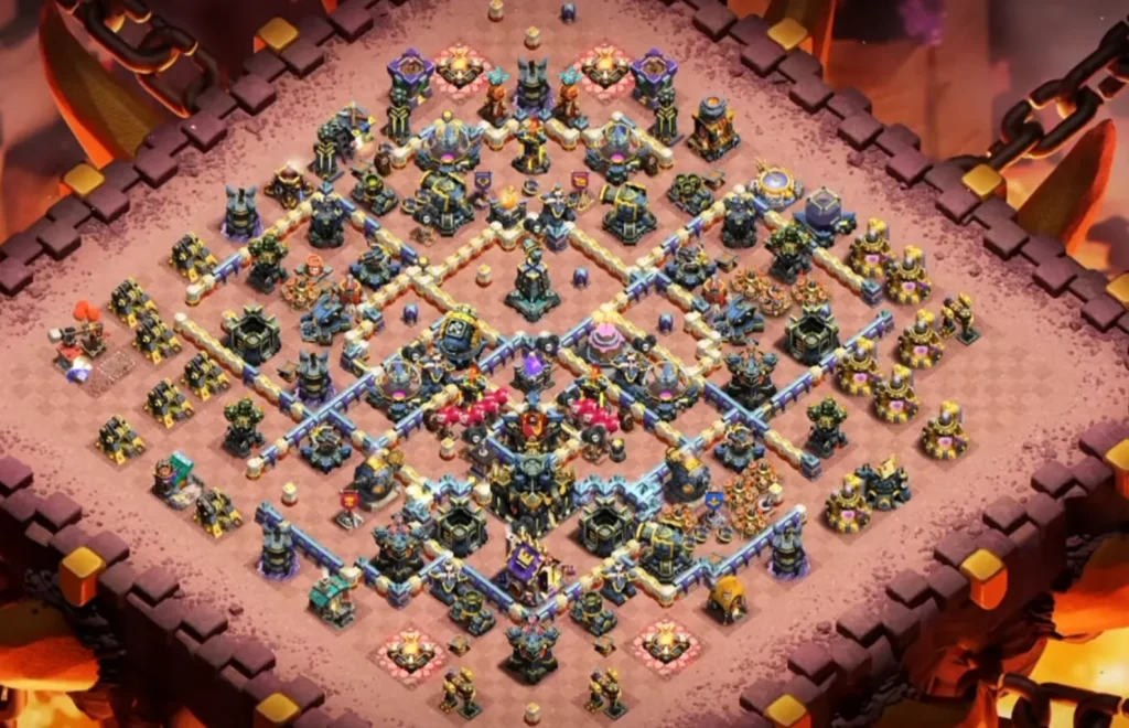 TH17 War Base with Cake-A-Pult — Anti 2 Star CWL Concentric Diamond Ring Clashiversary Crafted Defense Layout (August 2026) + Copy Link
