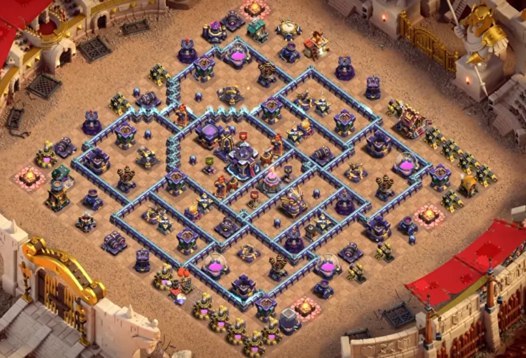 TH15 Ranked Base with Cake-A-Pult — Anti 3 Star Even Grid Compartment Clashiversary Crafted Defense Layout (August 2026) + Copy Link