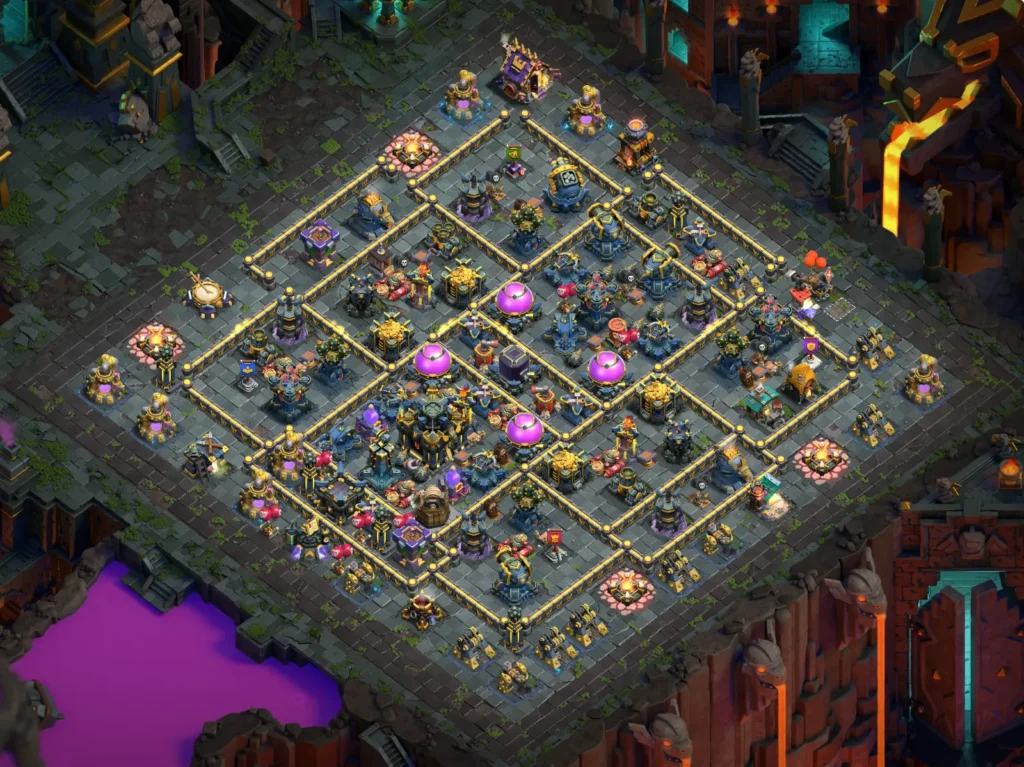 TH17 Farming Base: Asymmetric Square Grid Layout