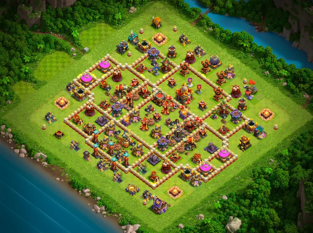 TH16 Ranked Base: Anti-3 Star Asymmetrical Defense Layout