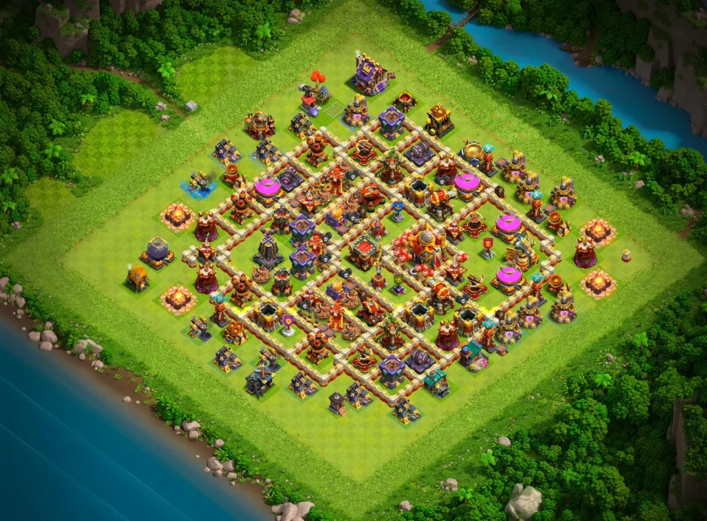 TH16 Ranked Base: Anti-3 Star Compact Defense Layout