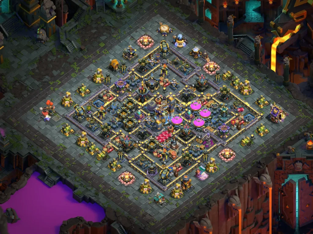 TH18 Farming Base: Asymmetric Square Bastion Layout
