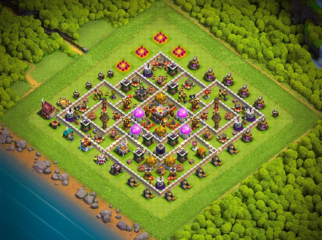 TH11 Diamond Farming Base: Robust Loot Protection Layout | Clash of Clans Defense