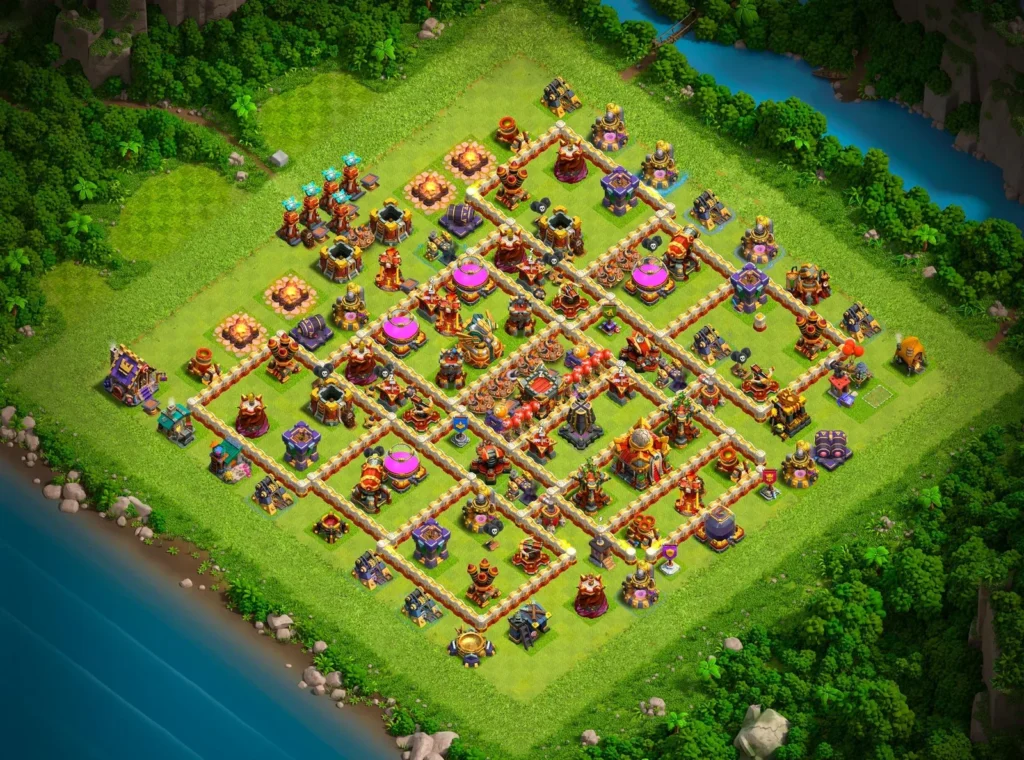 TH16 Ranked Base: Anti-3 Star Asymmetrical Compartment Layout