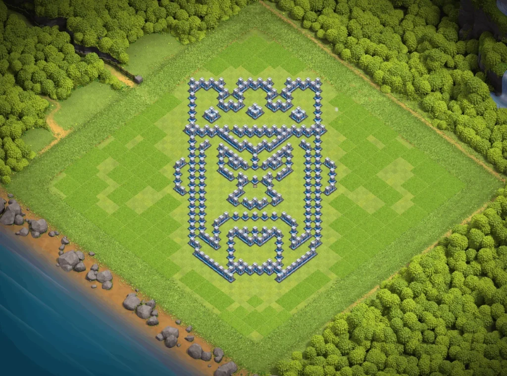 TH12 Barbarian King Art Base Design | Creative Clash of Clans Funny Troll Layout