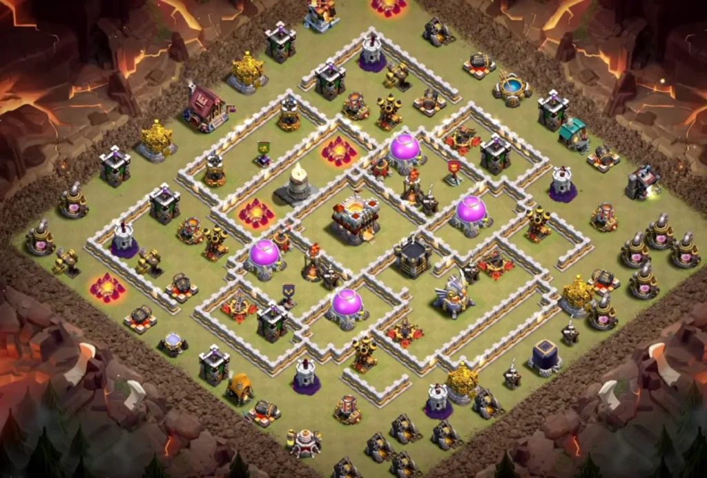 TH11 War Base with Hot Candle — Anti 2 Star CWL Centered Nested Ring Clashiversary Crafted Defense Layout (August 2026) + Copy Link
