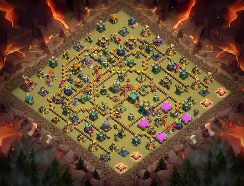 TH14 Anti-3-Star Asymmetrical War Base with Strategic Defensive Compartmentalization