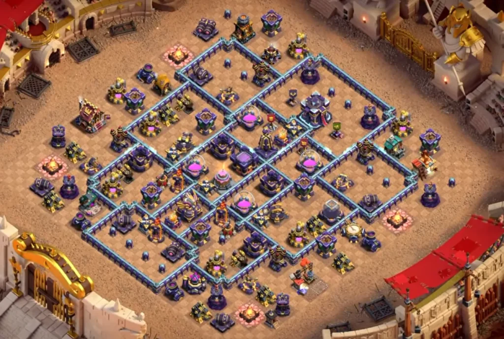 TH15 Ranked Base with Cake-A-Pult — Anti 2 Star Dense Grid Tucked Town Hall Clashiversary Layout (August 2026) + Copy Link